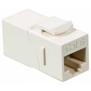 Повторитель портов RJ-45, неэкранированный, 90 градусов, кат.6, формата Keystone, белый
